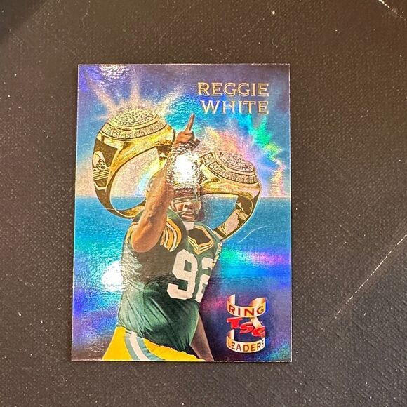 Topps Holographic Football Card with Blue and Gold Accents Reggie white mint con - Picture 1 of 3